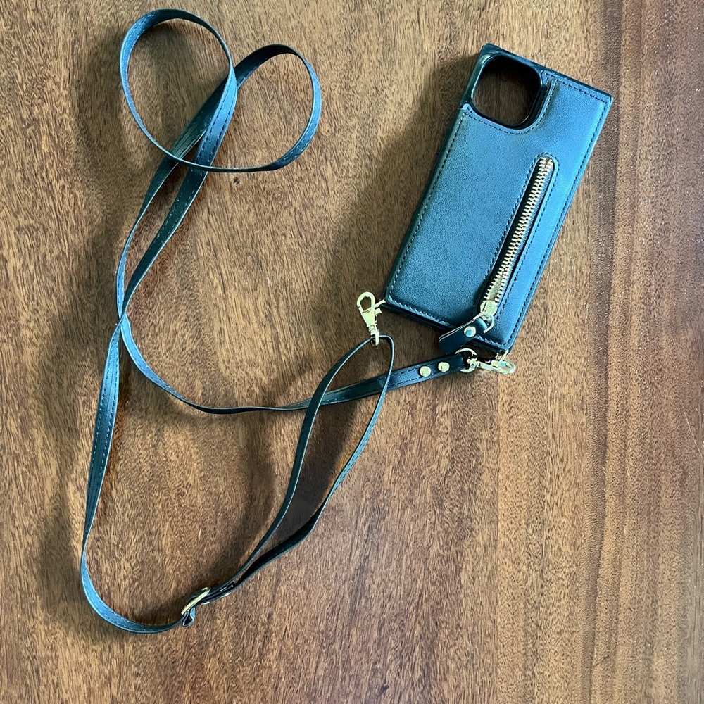 Casebus iPhone 13 Crossbody Phone Case w/ 3 Card Holder & Zipper Pocket